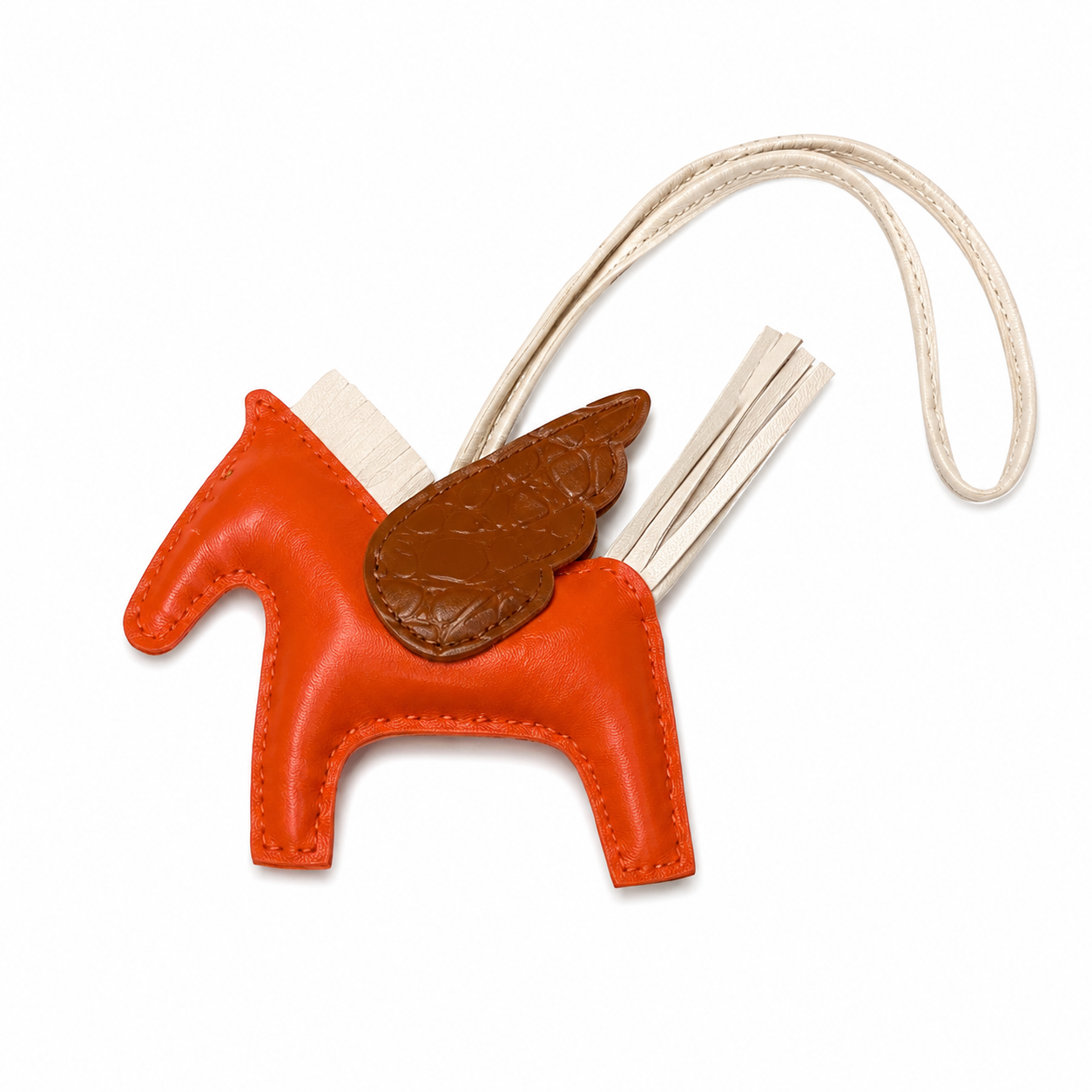 Pegasus Leather Hanging Charm