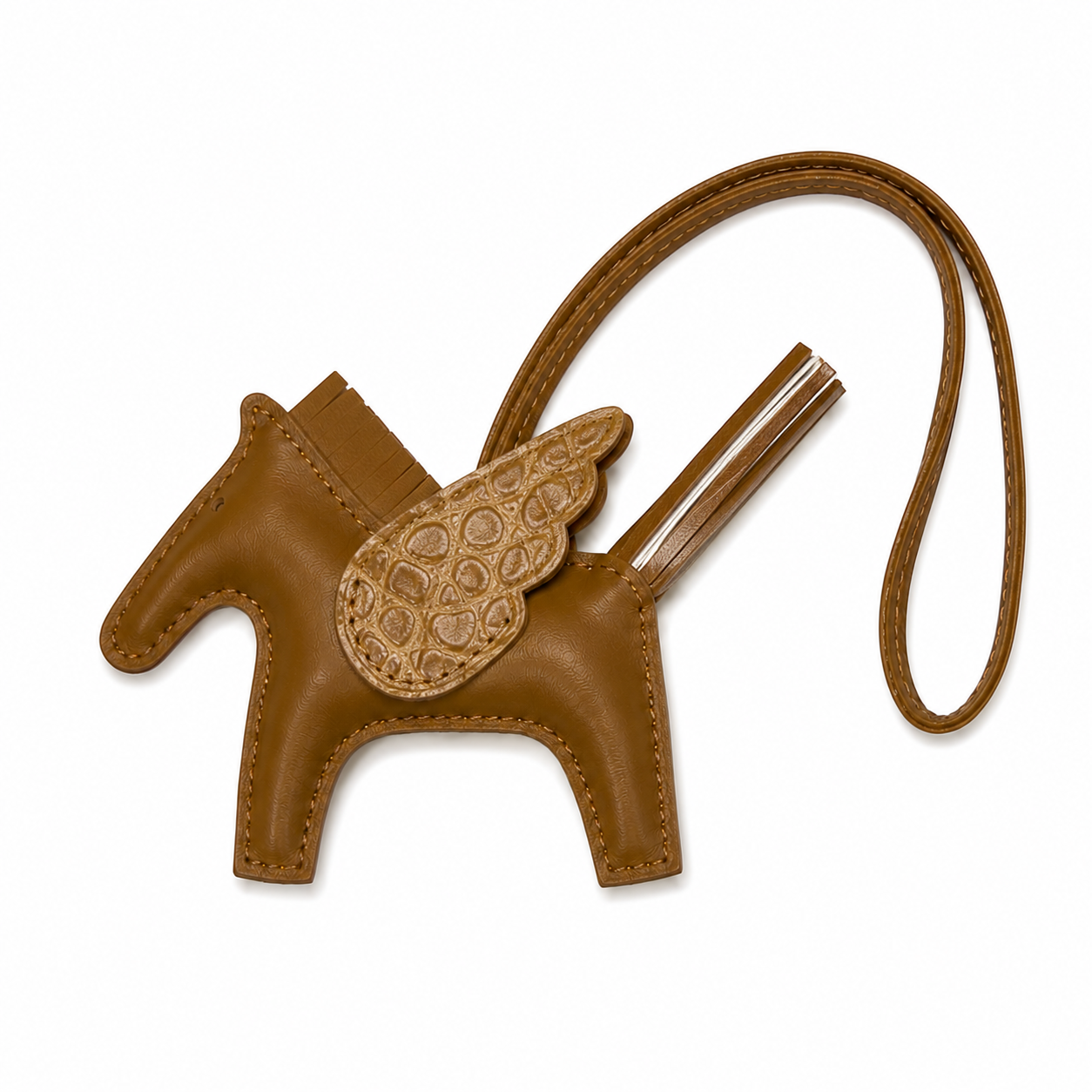 Pegasus Leather Hanging Charm
