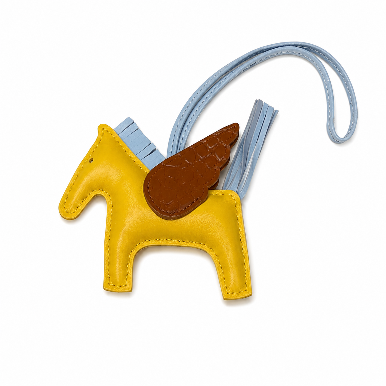 Pegasus Leather Hanging Charm