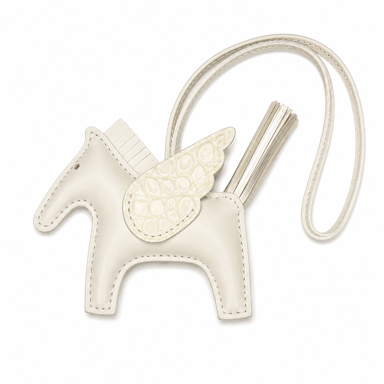 Pegasus Leather Hanging Charm